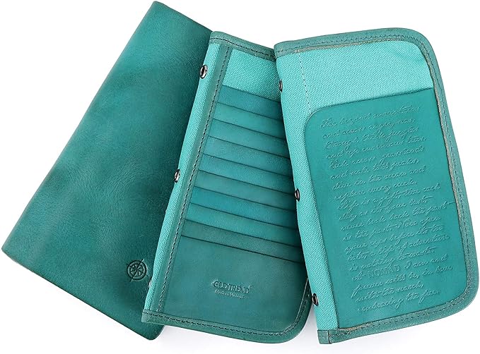 Genuine Leather Nomad Organizer Travel Wallet | Women's Wallet Clutch Passport Holder