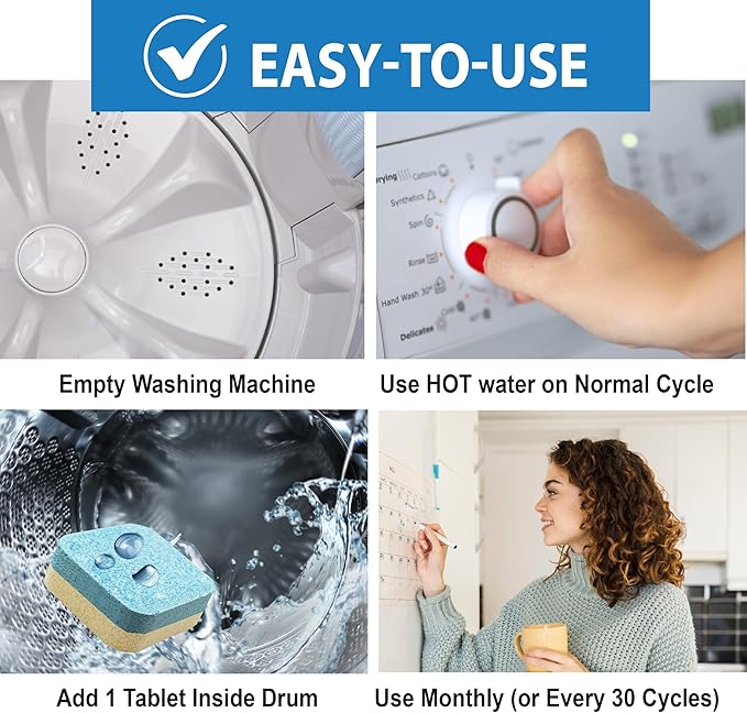 SANI 360° Washing Machine Cleaning tablets, 12 pack is Formulated - Image 5