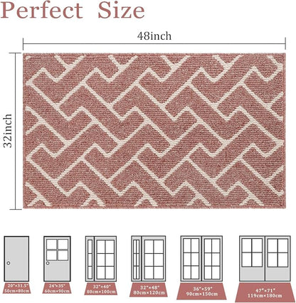 hicorfe Indoor Doormat, Front Back Door Mat Rubber Backing Non Slip Door Mats - Image 2