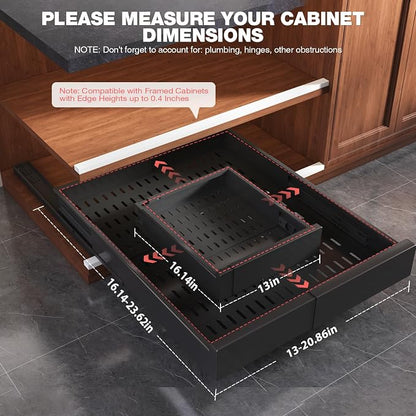 Seinloes 2 Pack Pull Out Cabinet Organizer Expandable Width and Depth, Slide - Image 5