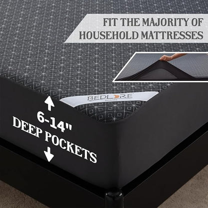 BEDLORE Full Size Mattress Protector, Waterproof Noiseless Mattress Cover - Image 5