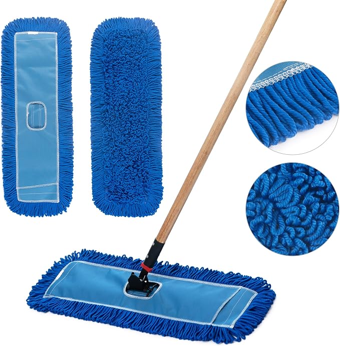 Matthew 24'' Microfiber Loop Dust Mop Washable Commercial&Residential Heavy - Image 4