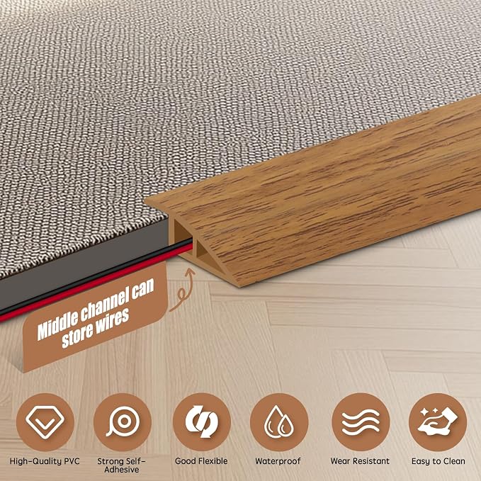 Floor Transition Strip Door Threshold 39" Floor Transition Reducer Trim on The - Image 3