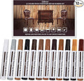 Lifreer Revolutionary Furniture Touch Up Markers, 12 Colors Wood Scratch Repair Markers Kit - Perfect for Stains, Scratches, Wood Floors, Tables, and Bedposts - Easy to Use and Long-Lasting Results!