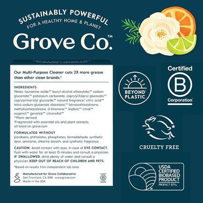 Grove Co. Multi-Purpose Cleaner, Refill Concentrate Plant-based Household - Image 7