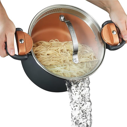 Gotham Steel 5 Quart Stock Pot Multipurpose Pasta Pot by GothamSteel