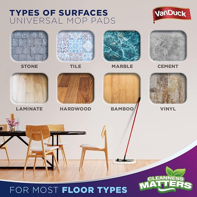 VanDuck 100% Cotton Terry Mop Pad 15x8 inch - Image 4