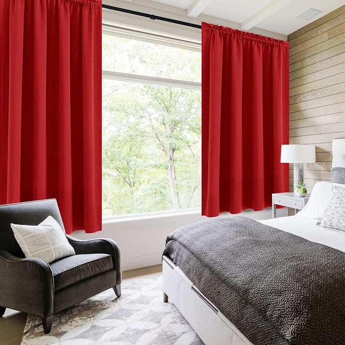 DWCN Christmas Blackout Curtains Room Darkening Thermal Insulated Bedroom - Image 2