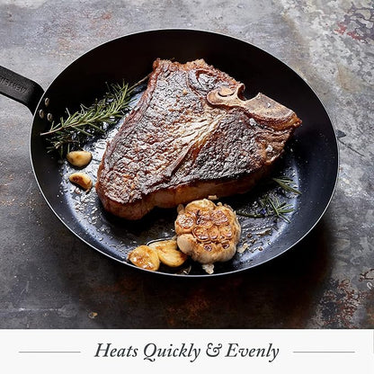 Merten & Storck Pre-Seasoned Carbon Steel 8” Frying Pan Skillet, Use on - Image 8