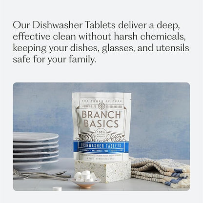 Branch Basics Dishwasher Tablets – 40 Ct, 3 Pack | Plastic-Free, Fragrance-Free - Image 3