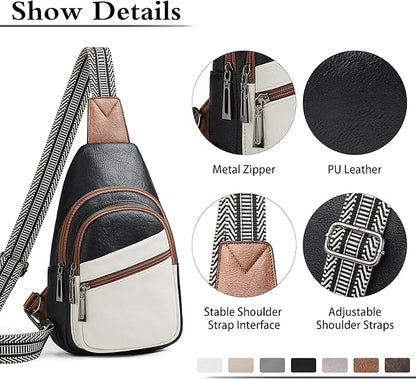 Sling Bag Crossbody Bags for Women Small Cross Body Bag Fanny Packs Chest Sling Purse for Daily Travel Leisure Sport