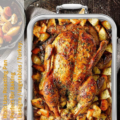 15 Inch Stainless Steel Roasting Pan - Image 5