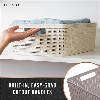 BINO - Woven Plastic Basket, The Jute Collection, Home Organization, - Image 4