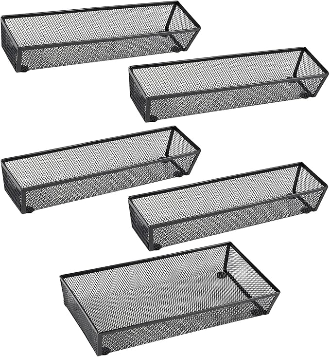 BYCY Silverware Drawer Organizer, Mesh Utensil Organizer by BYCY