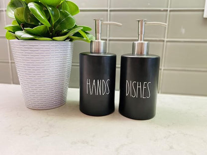 Modern Farmhouse Ceramic Dishes and Hands Soap Dispenser Set - Image 8