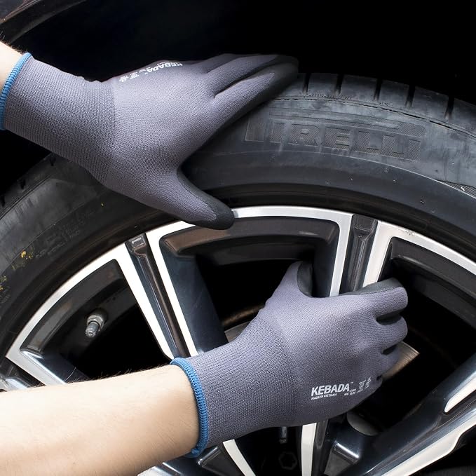 Kebada Work Gloves for Men and Women, Foam Nitrile Coated Safety Gloves - Image 3