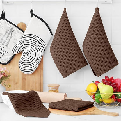Homaxy 100% Cotton Waffle Weave Kitchen Dish Cloths, Ultra Soft Absorbent Quick - Image 6