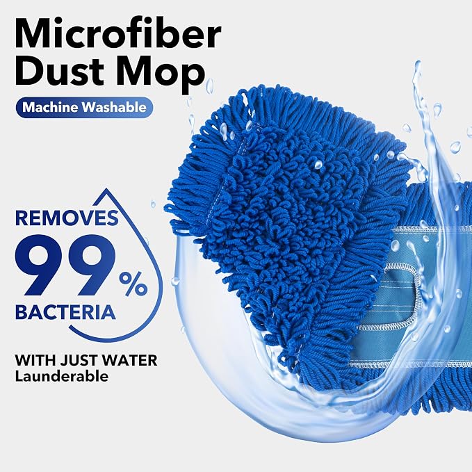 Matthew 36'' Microfiber Loop Dust Mop Washable Commercial&Residential Heavy - Image 2