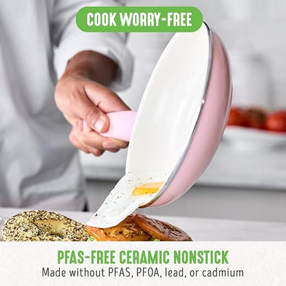 GreenLife Nonstick 8" Frying Pan Skillet, Non-Toxic PFAS-Free Ceramic Nonstick - Image 2