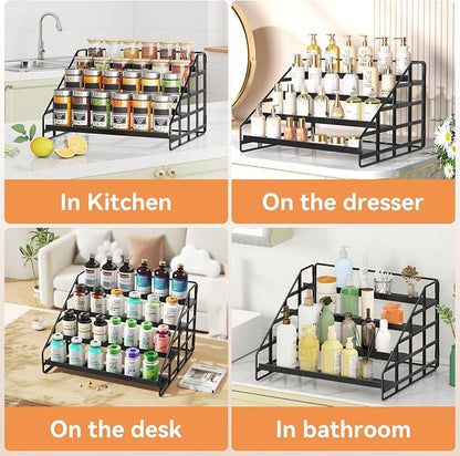 Bunoxea Spice Rack 4 Tier Kitchen Cabinet Organizer, Countertop Spice Rack - Image 7