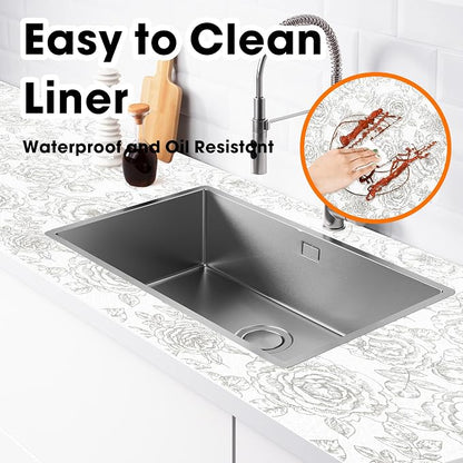 Drawer and Shelf Liner for Kitchen Cabinets Non-Adhesive, Non-Slip Cabinet - Image 3