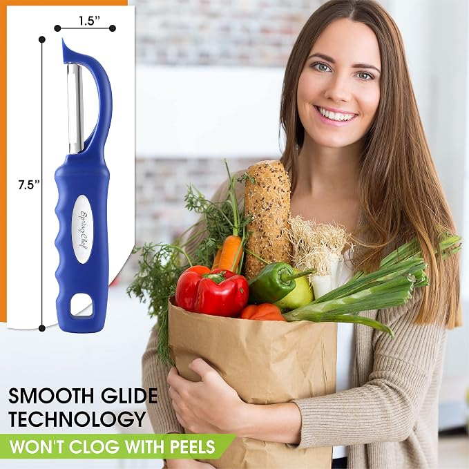 Spring Chef Stainless Steel Swivel Vegetable Peeler - Image 3