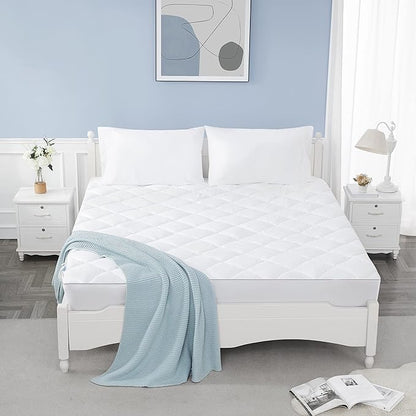 Sunflower Twin Mattress Pad, Hypoallergenic Cotton Mattress Cover College Dorm - Image 6