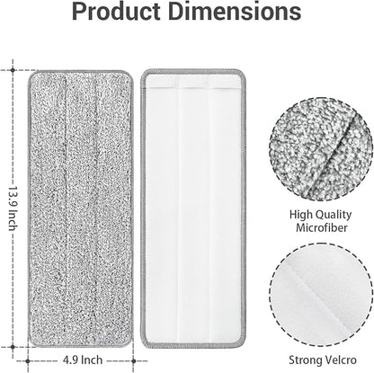 10Pcs Joymoop Mop Replacement Pads, 13 * 4.9'' Universal Mop Pads Mop Head - Image 2
