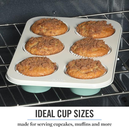 Martha Stewart Gallen 6 Cup Nonstick Carbon Steel Muffin and Cupcake Pan - Image 6