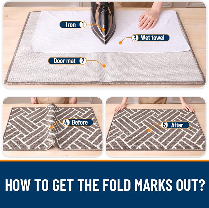 OLANLY Indoor Door Mat, 48x32 Inch, Dirt Resistant and Absorbent, Non-Slip - Image 8
