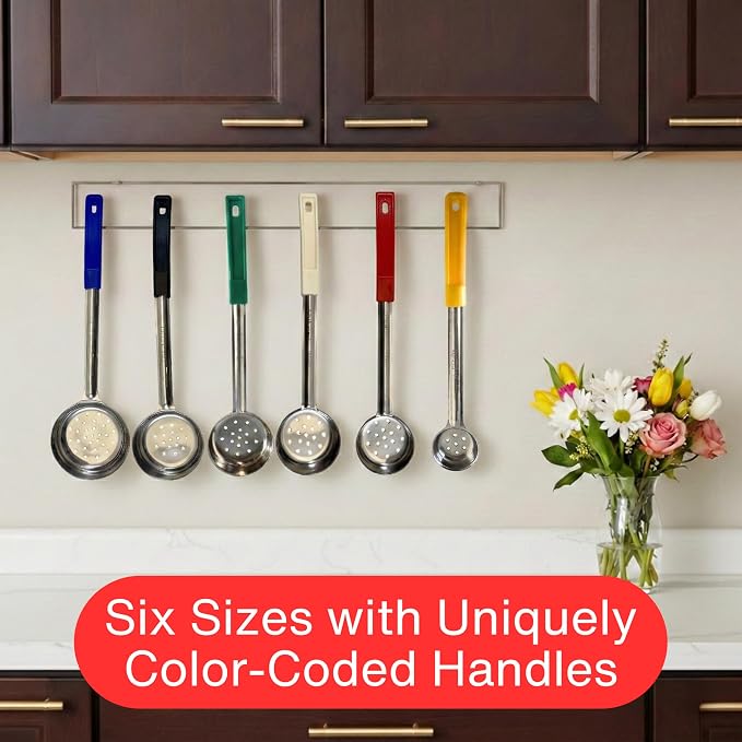 3 Ounce Slotted Stainless Steel Portion Control Ladle Spoon - Image 5