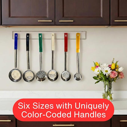 8 Ounce Slotted Stainless Steel Portion Control Ladle Spoon - Image 5