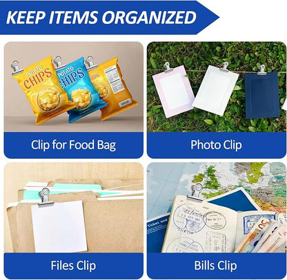 30 Pack Small Bull Clips 0.87 Inch Mini Metal Hinge Clips Binder Paper Hinge - Image 6