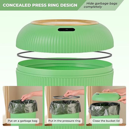 Pukomc Smart Sensor Wastebasket, Convenient and Hygienic Easy to Use, - Image 2