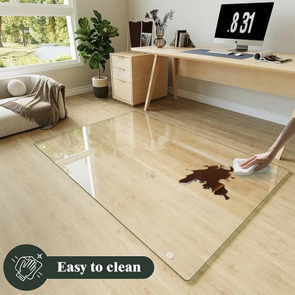 Koonmi Tempered Glass Chair Mat - Image 8