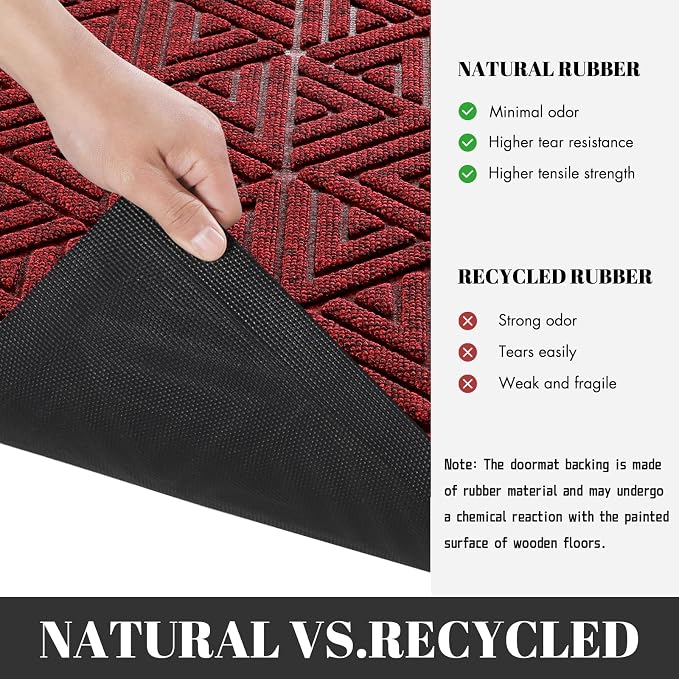 Yimobra Outdoor Mats for Front Door 29.5x17, All-Weather Waterproof Non-Slip - Image 4