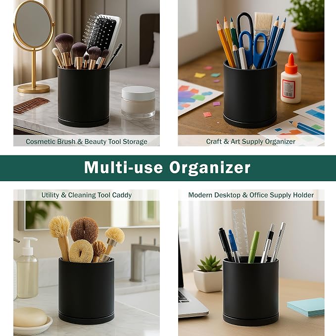 D'vine Dev 360° Rotating Utensil Holder – 5" Kitchen Utensil Crock - Image 7