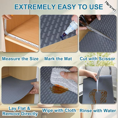 Shelf Liners 12 in x 20 ft EVA Drawer Mats, Non-Adhesive Cupboard Pad, Kitchen - Image 3