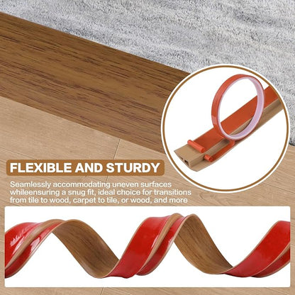 Floor Transition Strip Vinyl Door Threshold Ramp Self Adhesive Carpet Edging - Image 4