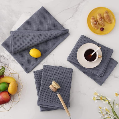 Homaxy 100% Cotton Oversized Waffle Weave Kitchen Dish Towels, Ultra Soft - Image 7