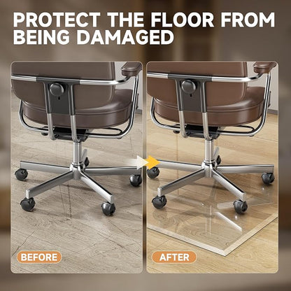 50“ x 44” Beveled Edge Glass Chair Mat - Image 6