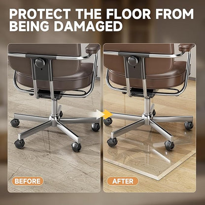 47“ x 40” Beveled Edge Glass Chair Mat - Image 6