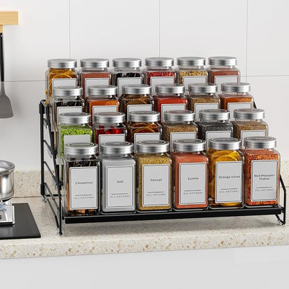 BOIVSHI 4 Tier Spice Rack for Cabinet, Spice Rack Organizer, Depth Adjustable - Image 7