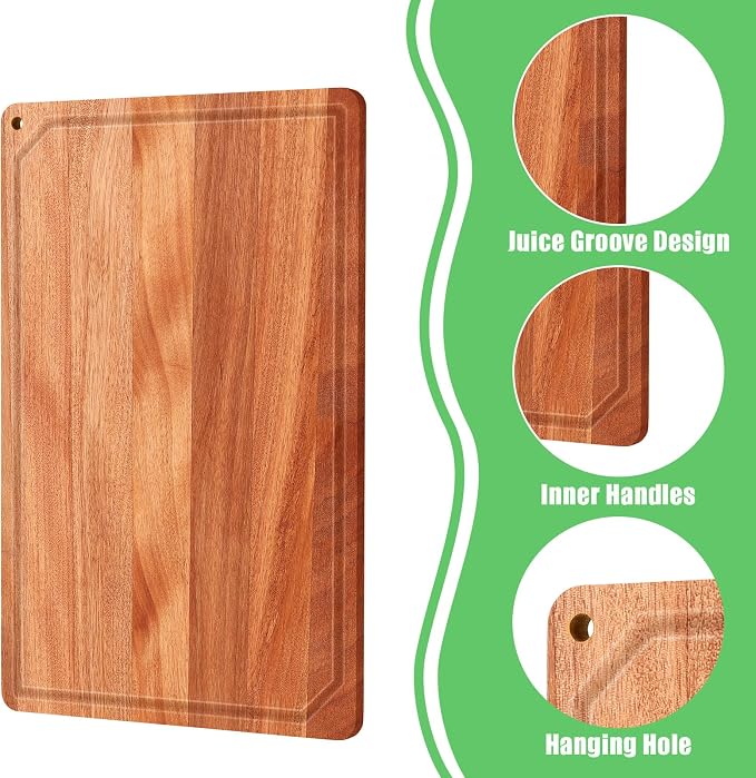Eaasty 12 Set Extra Large Plain Cutting Board Bulk Heavy Duty Wood Cutting - Image 6