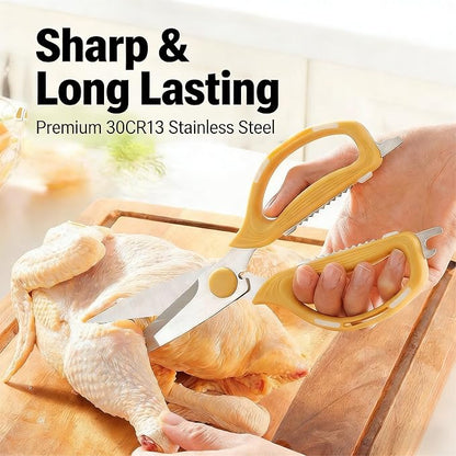 Kitchen Shears Scissors Food Scissors, 8-in-1 Multifunction Japanese Stainless - Image 2