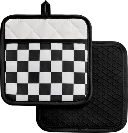 Ohocut Checkered Pot Holder, Silicone Pot Holders by Ohocut