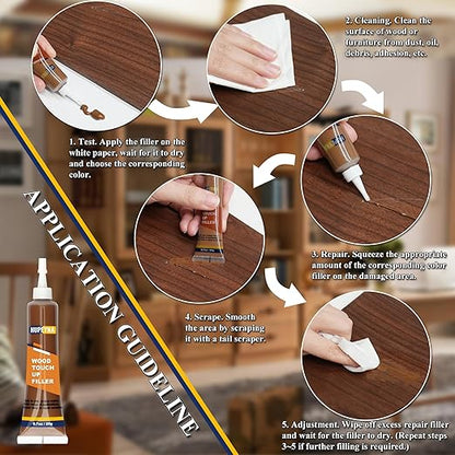 Wood Repair Kit, 12 Color Wood Fillers, Furniture Repair Kit, Repair Scratch - Image 4