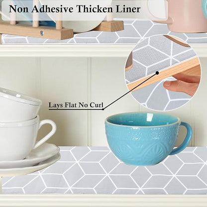 Shelf Liners 18 Inch Wide X 20 Ft Non Adhesive Kitchen Cabinet Drawer Liner Non - Image 2