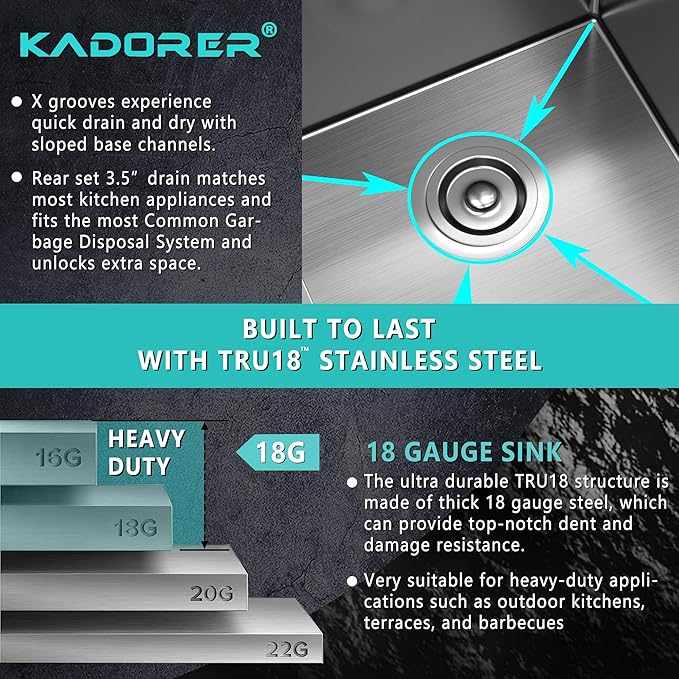 15 x 20 Inch Drop In Kitchen Bar Sink, Small Kitchen Sink Single Bowl Topmount Bar Prep Sink 18 Gauge Stainless Steel Bar Sink with Grid and Basket Strainer