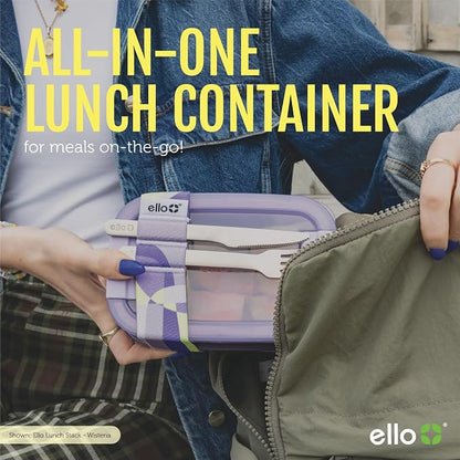 Ello 2-Pack Lunch Stack Plastic Food Storage Container Bento Box - Image 6